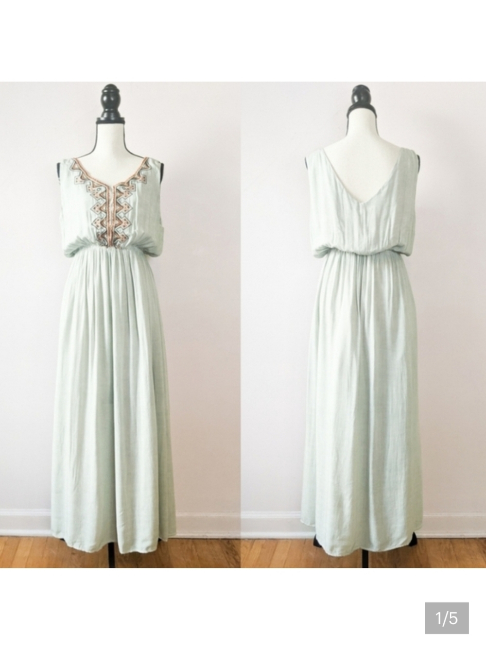 NWT POL Embroidered Maxi Dress, Size Medium